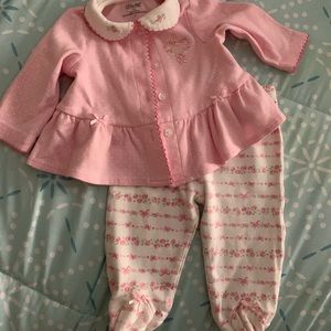 Little Me Pink Flower Matching Outfit